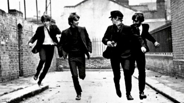 I Beatles sul set del film