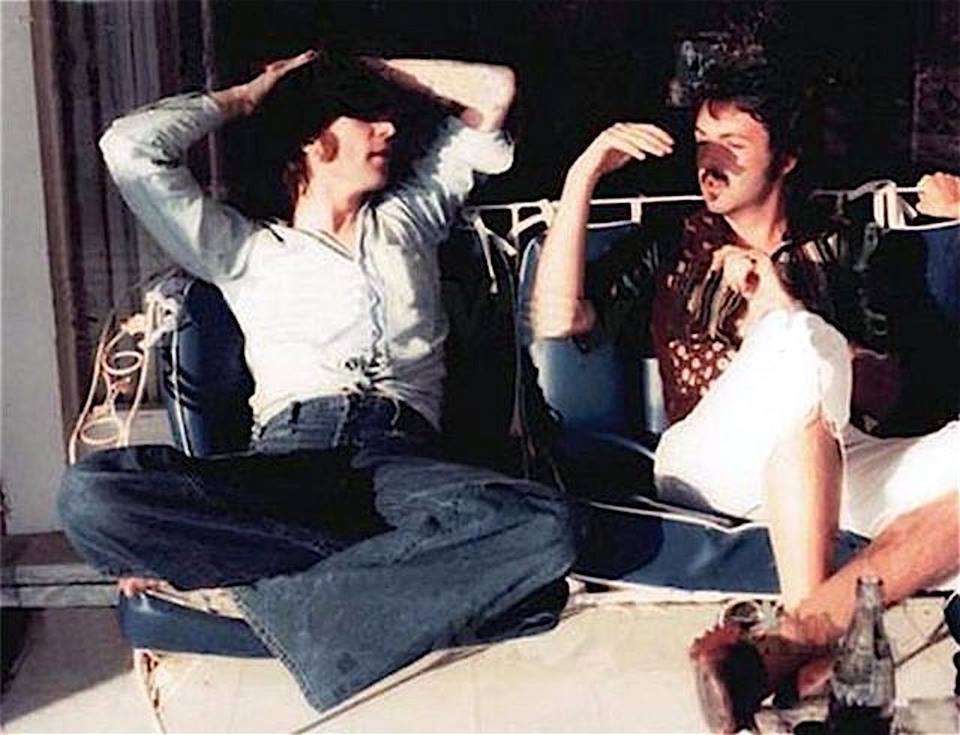 John Lennon and Paul McCartney, last picture together, 04/01/1974
