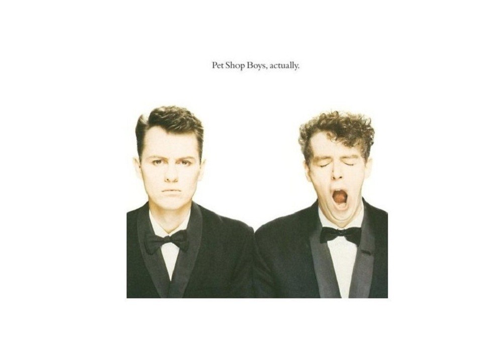 La copertina di Actually dei Pet Shop Boys