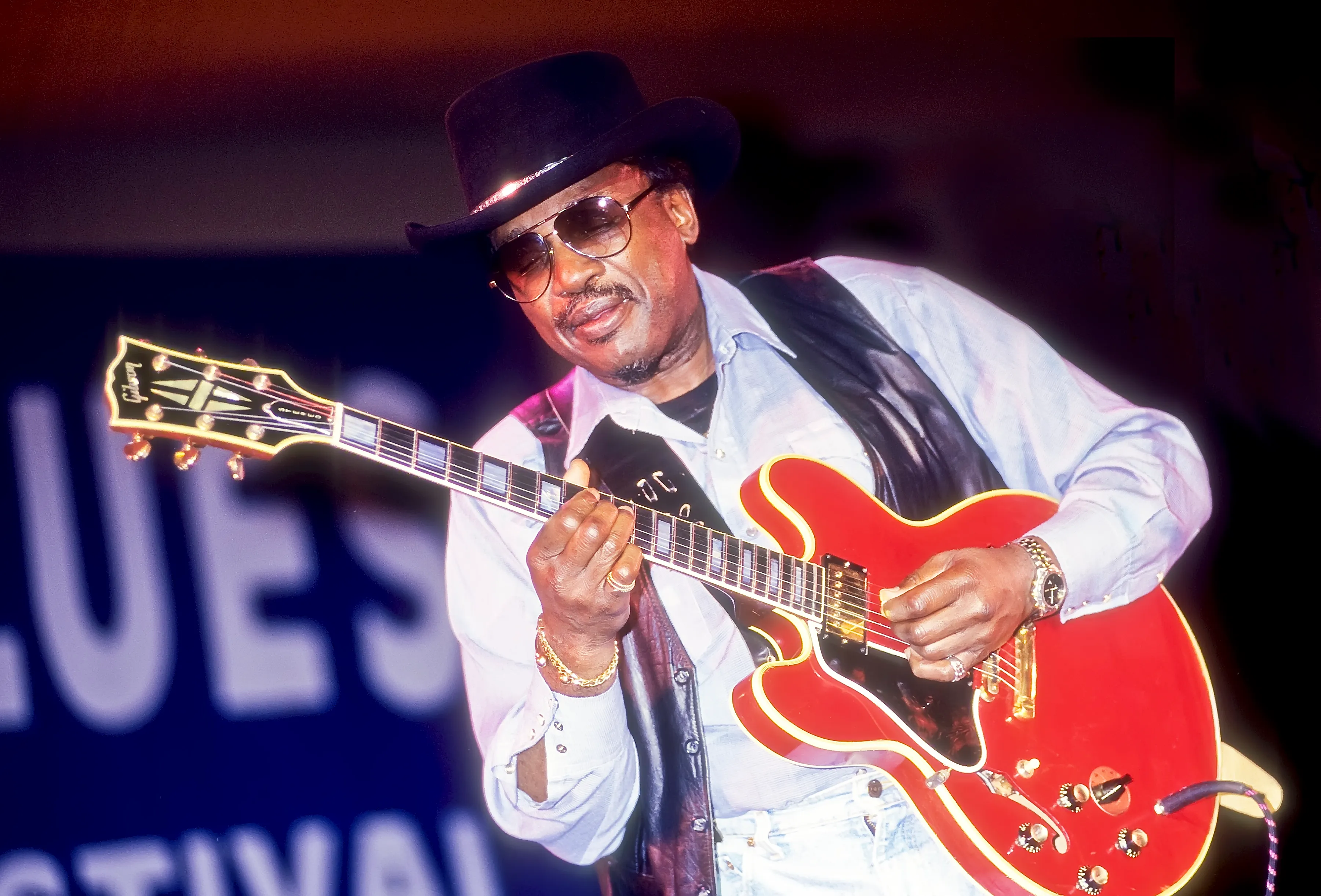 Otis Rush e la sua chitarra.