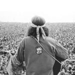 La folla di Woodstock vista dal palco.