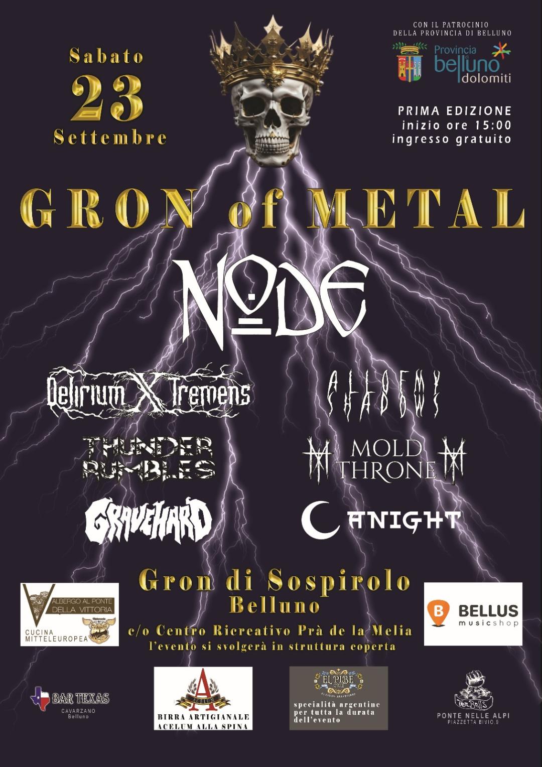 La locandina del Festival Gron of Metal