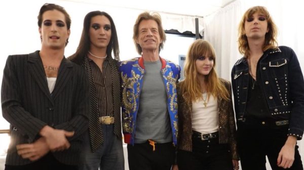 Mick Jagger con i Maneskin