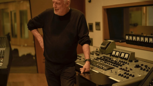 David Gilmour in studio di registrazione
