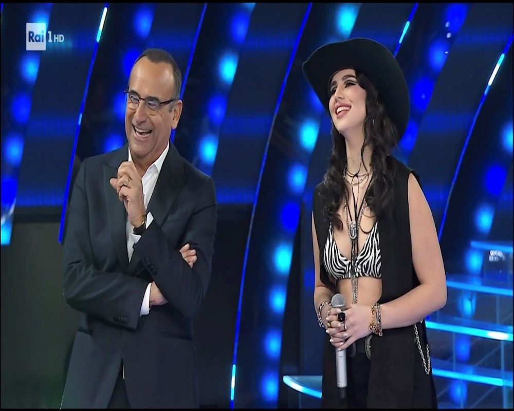 Beatrice Zoco insieme a Carlo Conti
