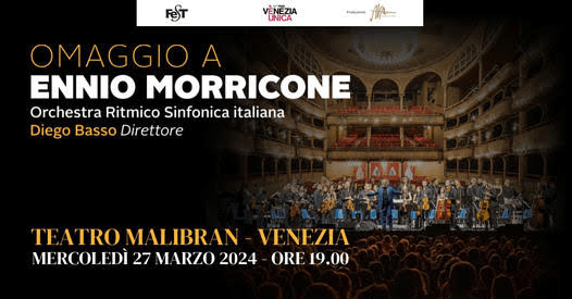 Locandina Omaggio a Ennio Morricone di Diego Basso a Venezia