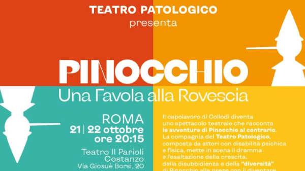 Locandina dello spettacolo promosso dal Teatro Patologico
