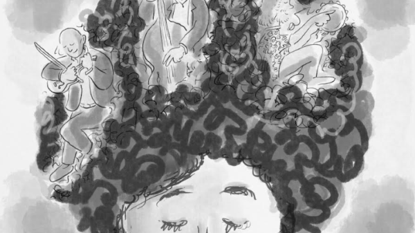 art cover di Michele Staino per l'album di Sara Rados e Progetti Futuri
