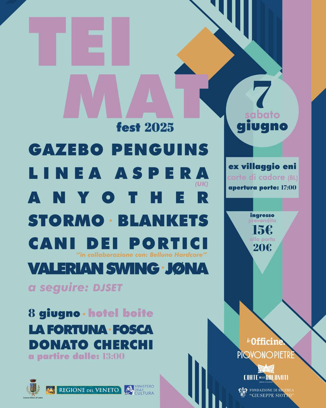 Locandina con programma aggiornato del Teimat Fest 2025