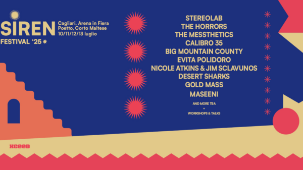 Locandina con programma del Siren Festival a Cagliari