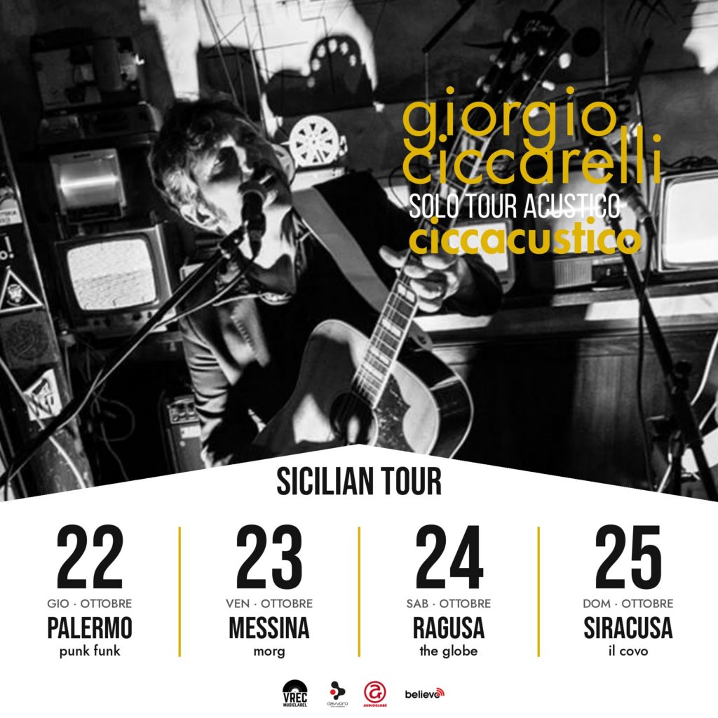 Locandina del tour acustico di Giorgio Ciccarelli